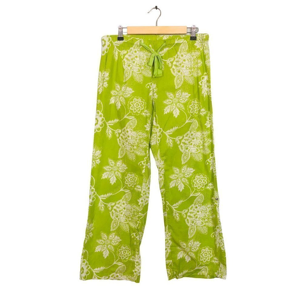 Old Navy Intimates Lime Green Paisley Print Sleep Pants | Medium